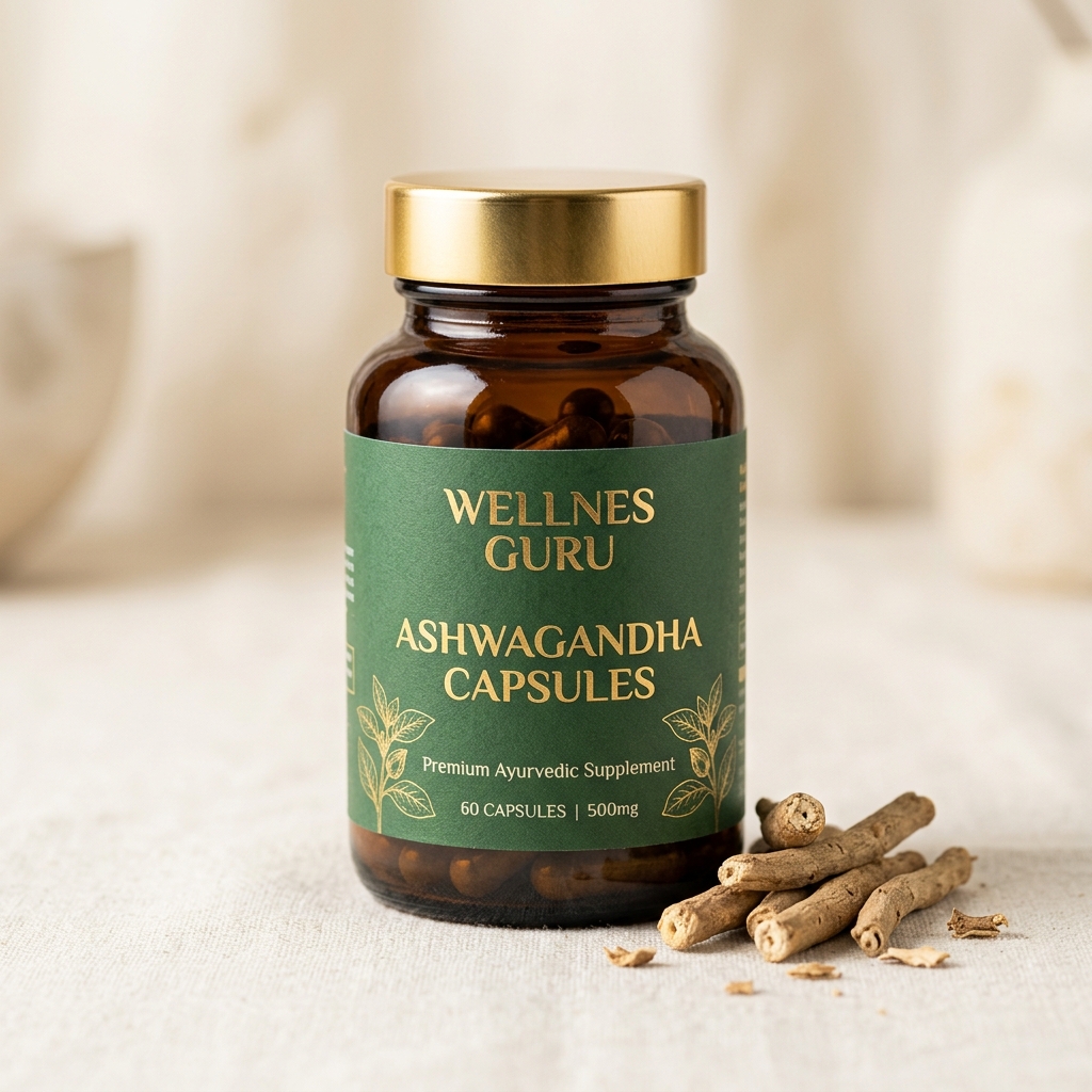 Wellnes Guru Ashwagandha Capsules bottle