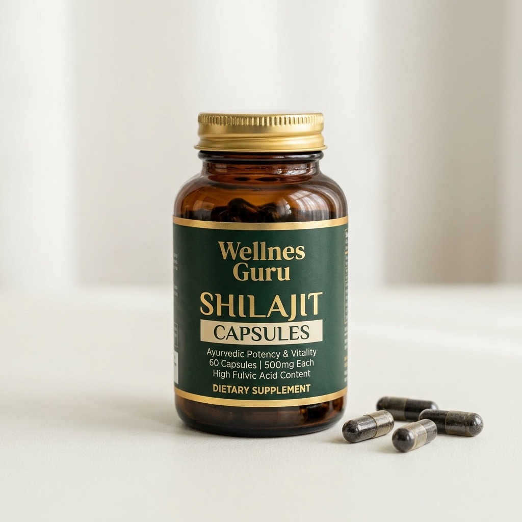 Wellnes Guru Shilajit Capsules bottle